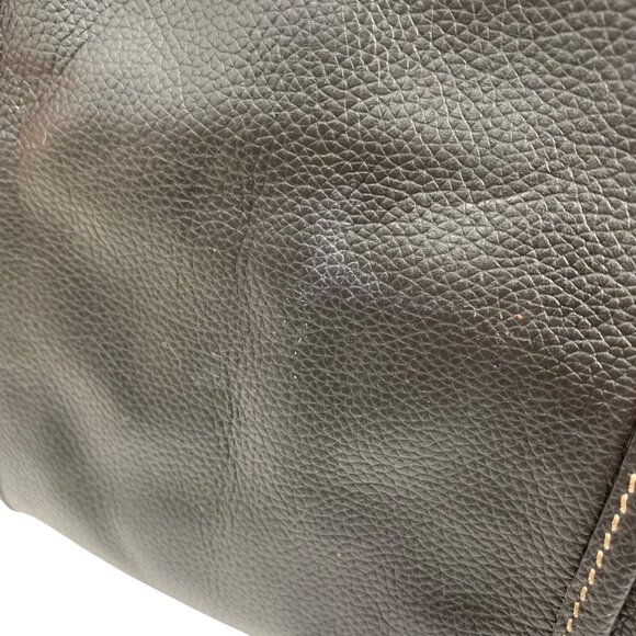 Tignanello Black Leather Travel Crossbody Bag Adj Strap - 3 Compartments EUC - Picture 9 of 16